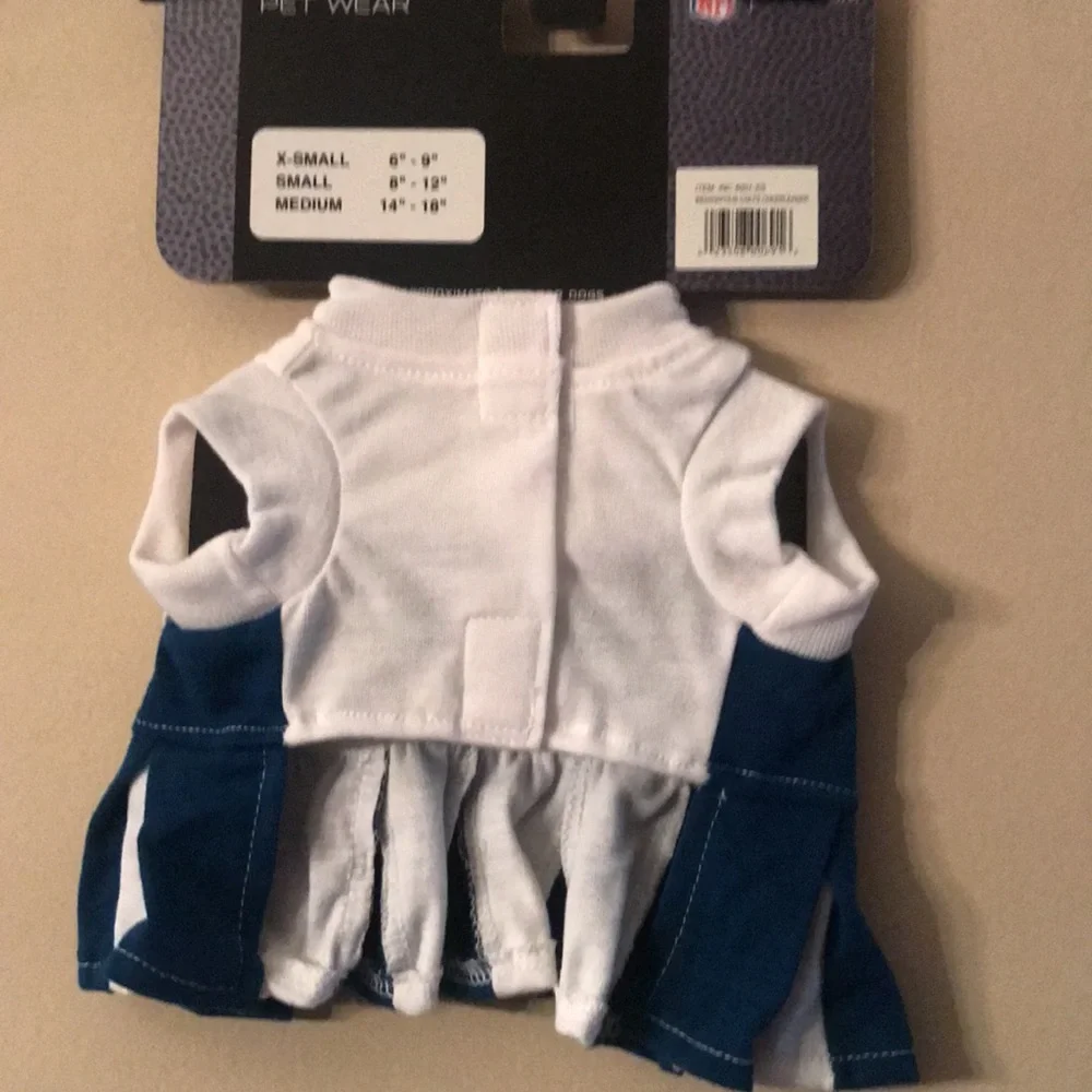 NFL  Dog Cheerleader Pet Wear Indianapolis Colts- NWT Size XS